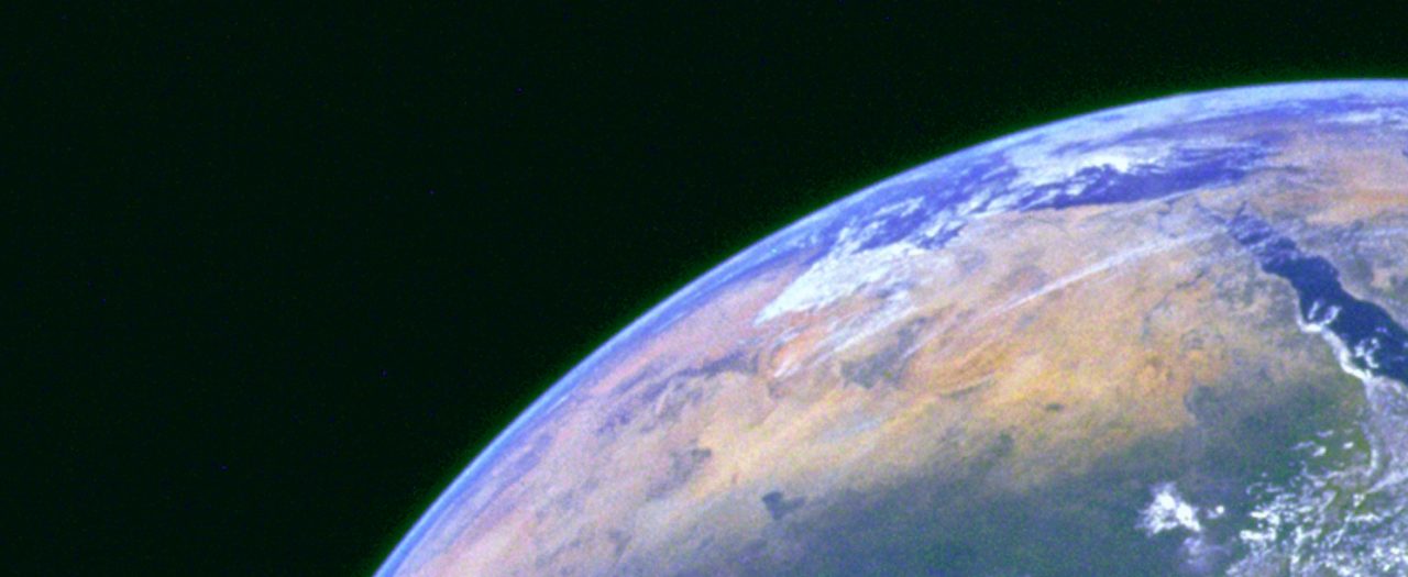 A view of earth from space