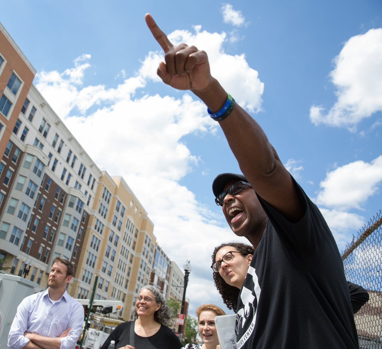 Interdisciplinary Research Leaders Derek Hyra, Mindy Fullilove, Dominic Moulden and their teams meet in Washington DC and tour the Shaw neighborhood as part of their "Making The Just City" project.