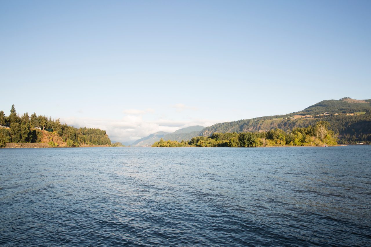 Columbia Gorge 2016 Culture of Health. Columbia River - town of Hood River.