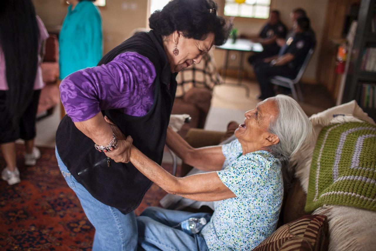 Photos of Centenarians Celebration at the Taos Pueblo Senior Center for Robert Wood Johnson Foundation Culture of Health Prize, Wednesday, May 21, 2014. COH website.